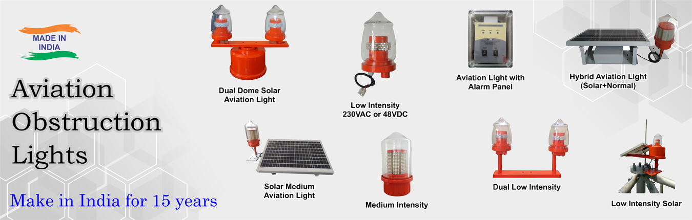 Aviation Obstruction Lights – Solar, Low Intensity, Medium Intensity, Dual Dome